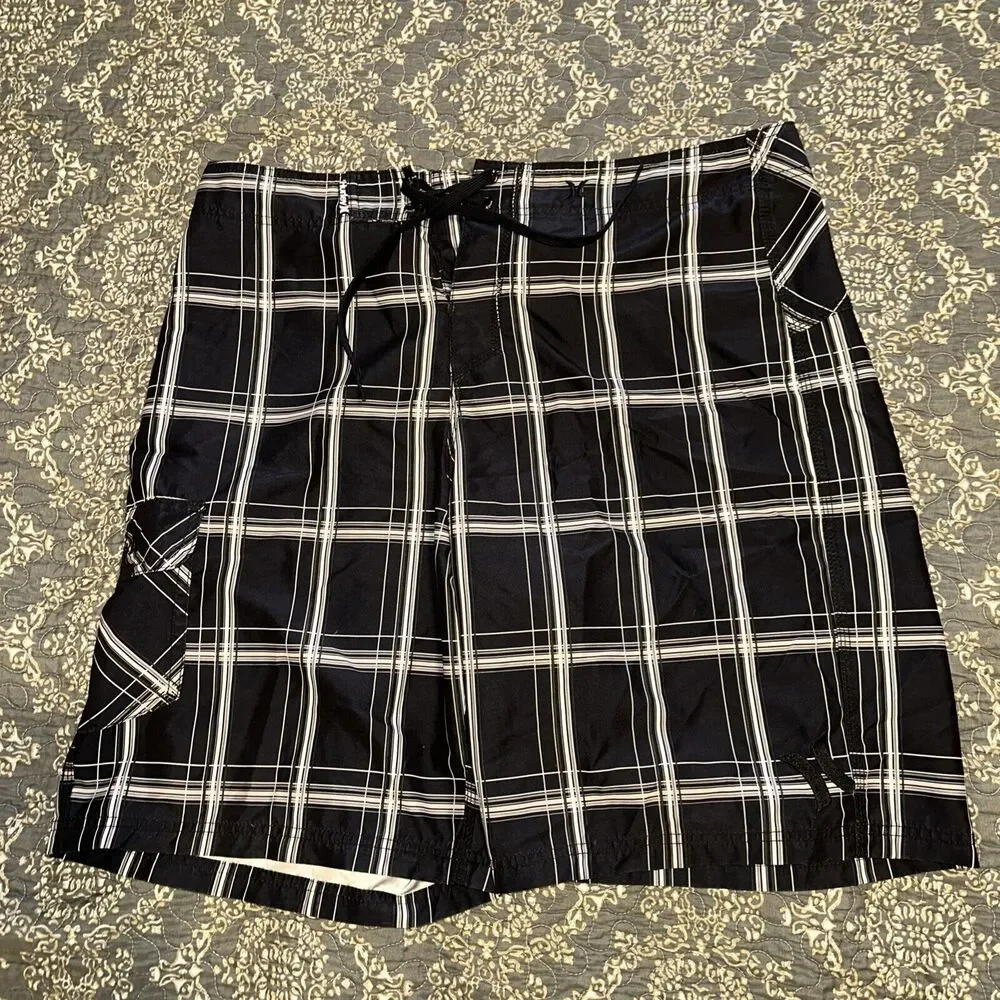 Hurley Shorts Mens 36 Swim Trunks Pre Owned Board shorts Draw String